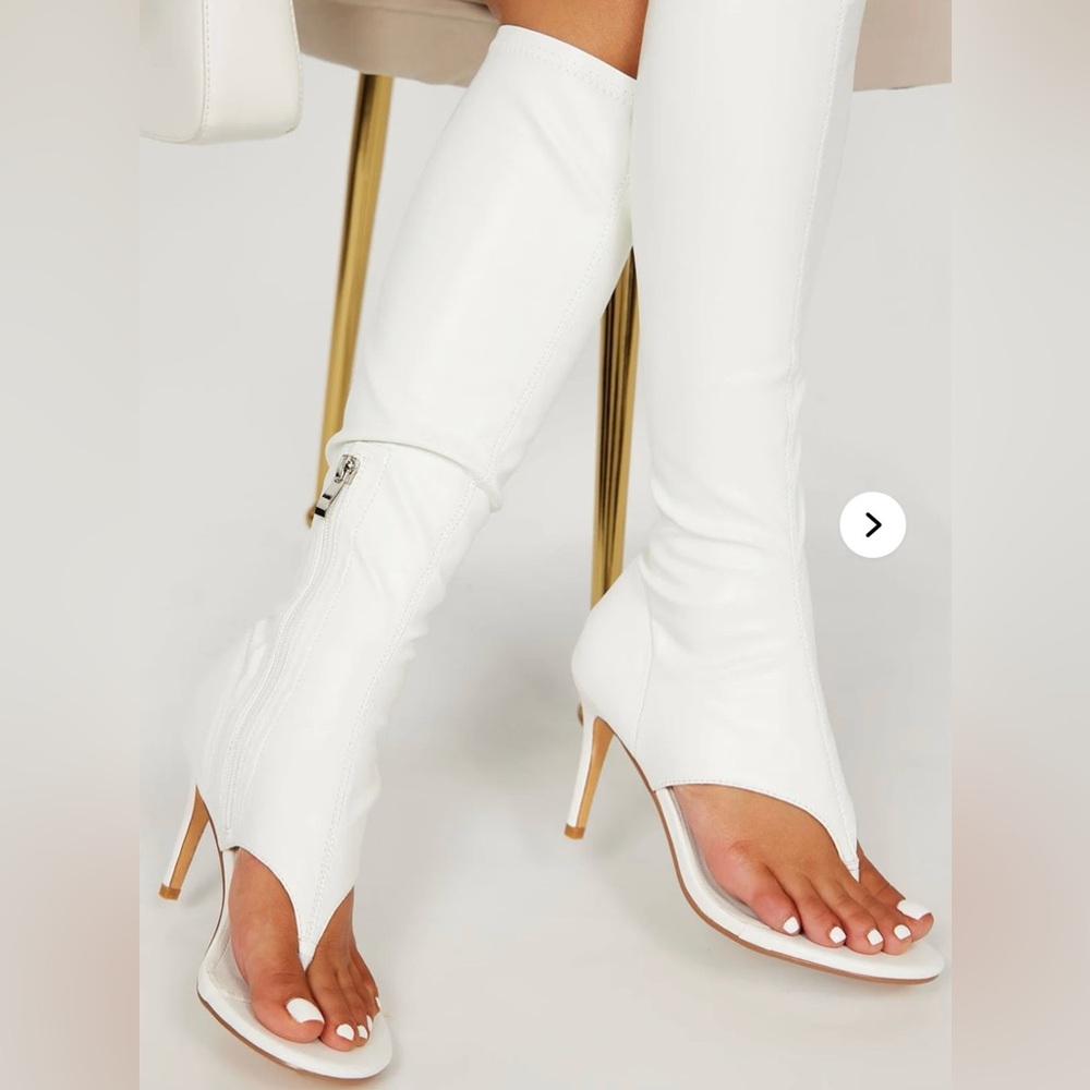 Fashion Nova Open-Toe Stiletto Booties